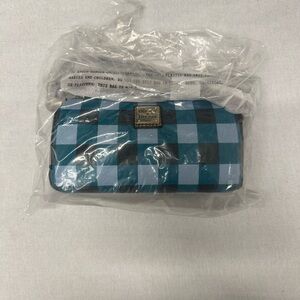 Dooney & Bourke Teal and Black Checkered crossbody